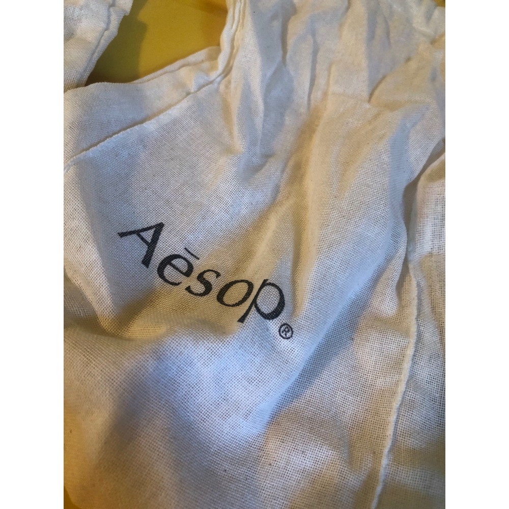 Aesop Drawstring Travel Dust Bags Cream Small 8 x 10" (2)